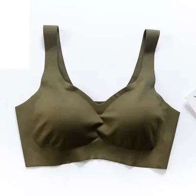 Sexy Women Bras Push Up Gather Bralette Seamless Bra Wire Free Vest Brassiere