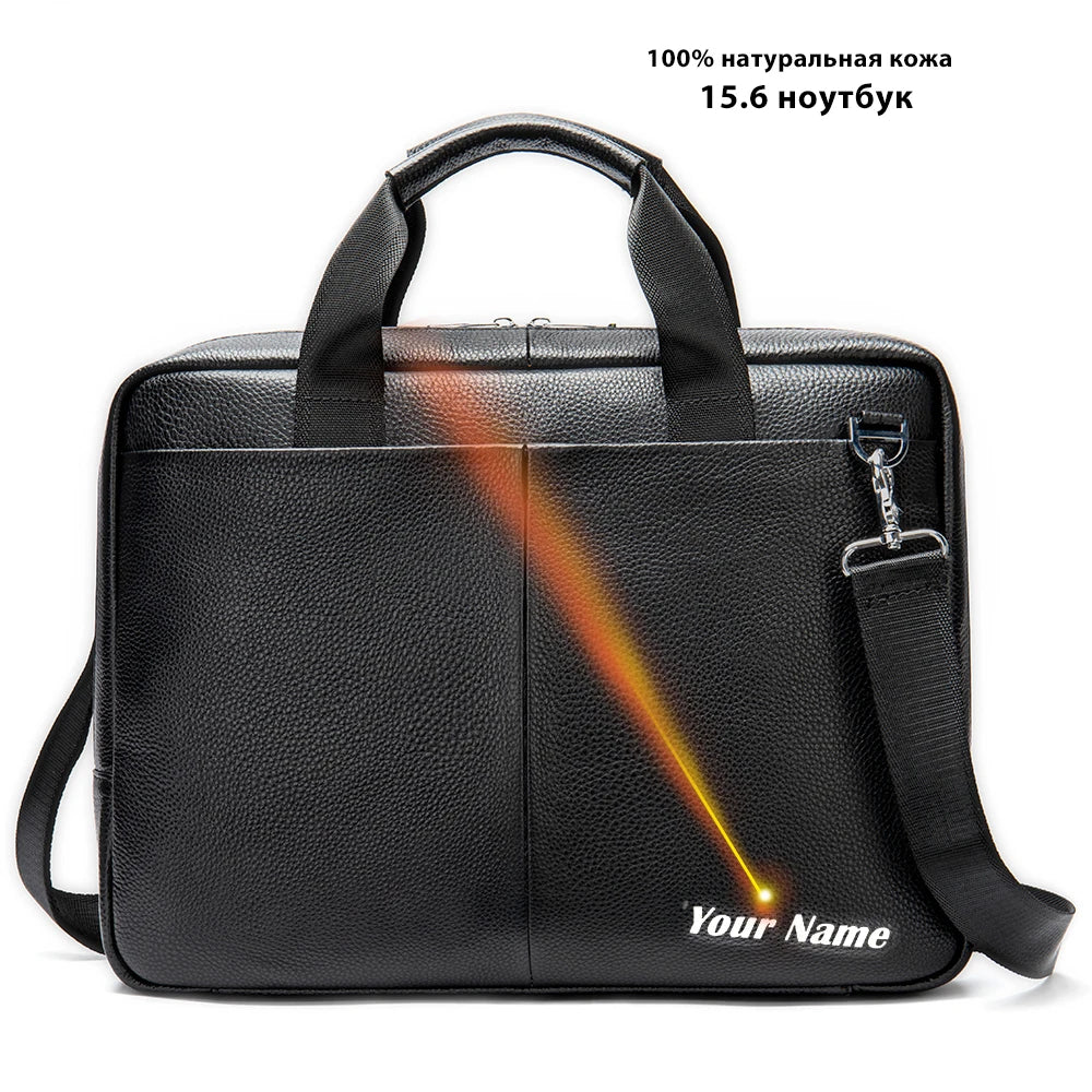 WESTAL Leather Bag Men Laptop Bag Men's Bags Genuine Leather Computer Briefcase