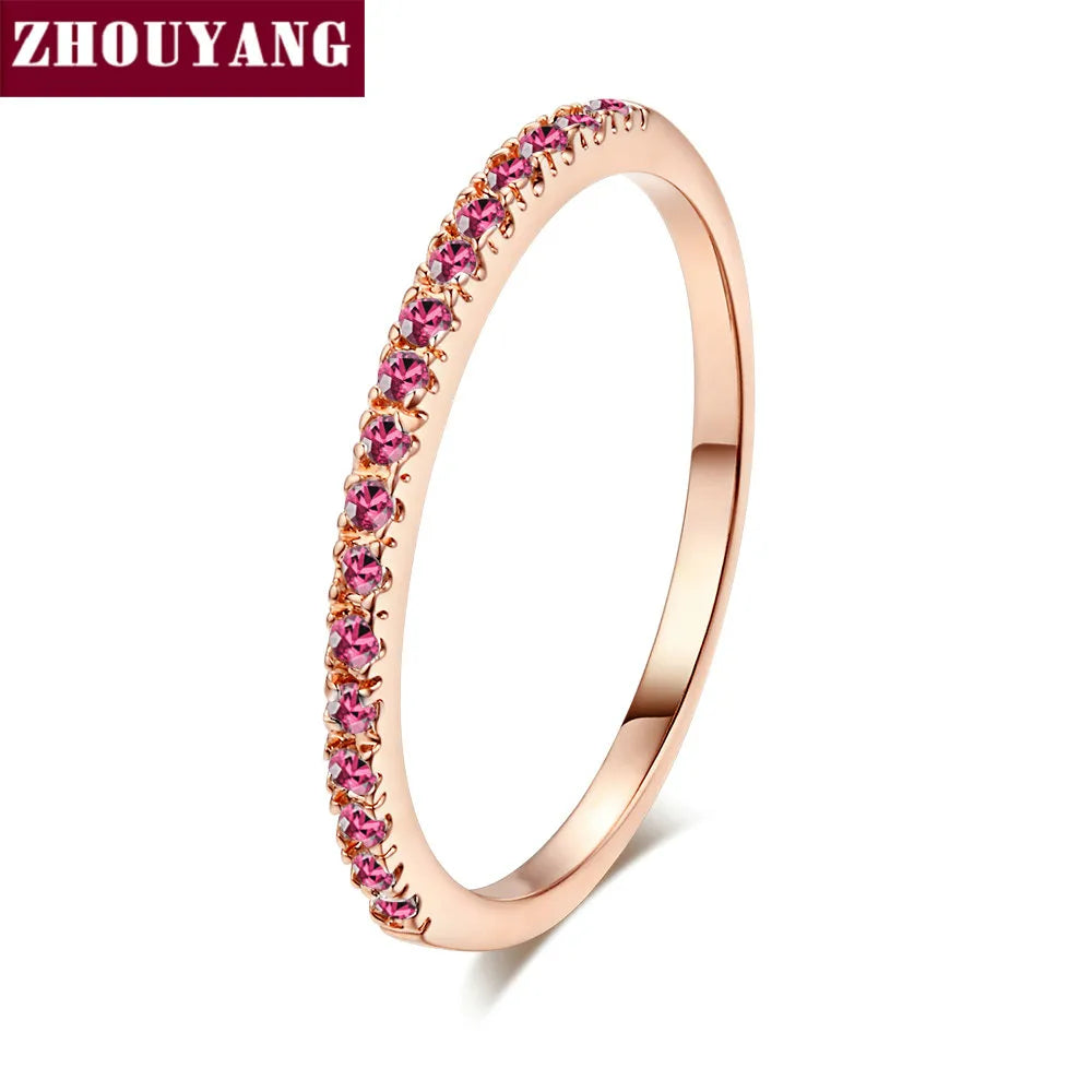 Wedding Ring for Women Man Concise Classical Multicolor Mini Cubic Jewelry