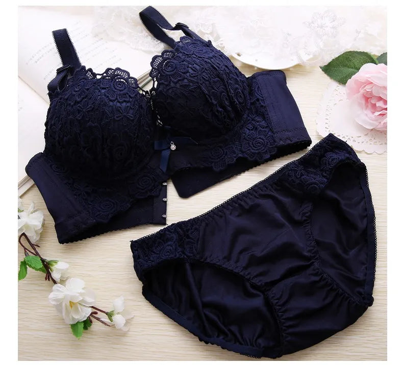 Push Up Bra Set Sexy Lingerie Underwear Women Panties and Bralette