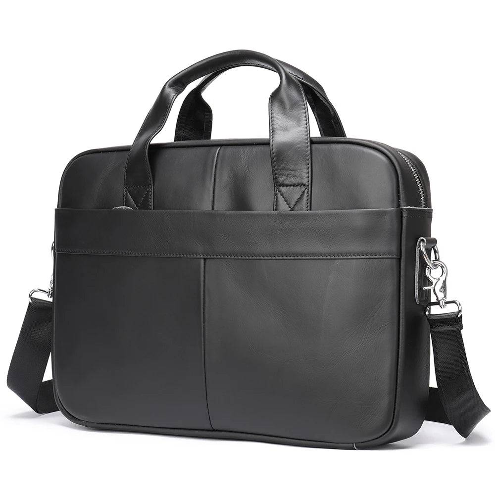 WETSTAL Men's Leather Bag for 14 Laptop Bag Computer Mens Briefacase