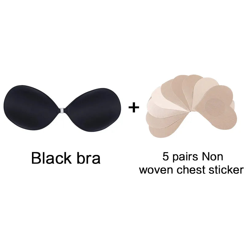 Silicone Bra Invisible Push Up Sexy Strapless Bra Stealth Adhesive Backless