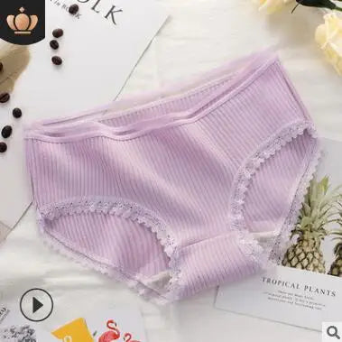 Women Soft Briefs Sexy Lingerie Women's Panties Underwear Cotton Sexy Mid Waist