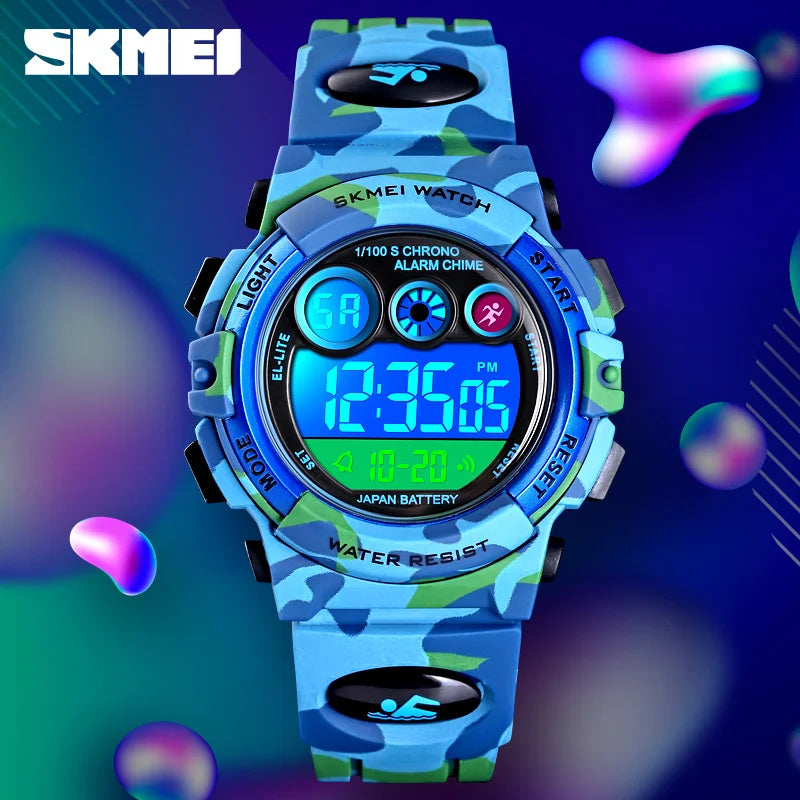 SKMEI Children LED Electronic Digital  waterproof Stop Watch