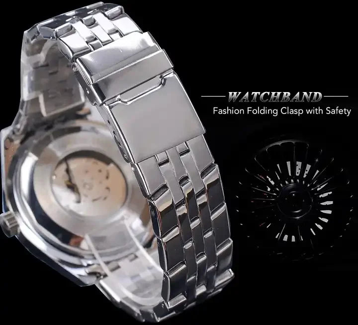 Stainless Steel Watch Men Automatic Mechanical Watches