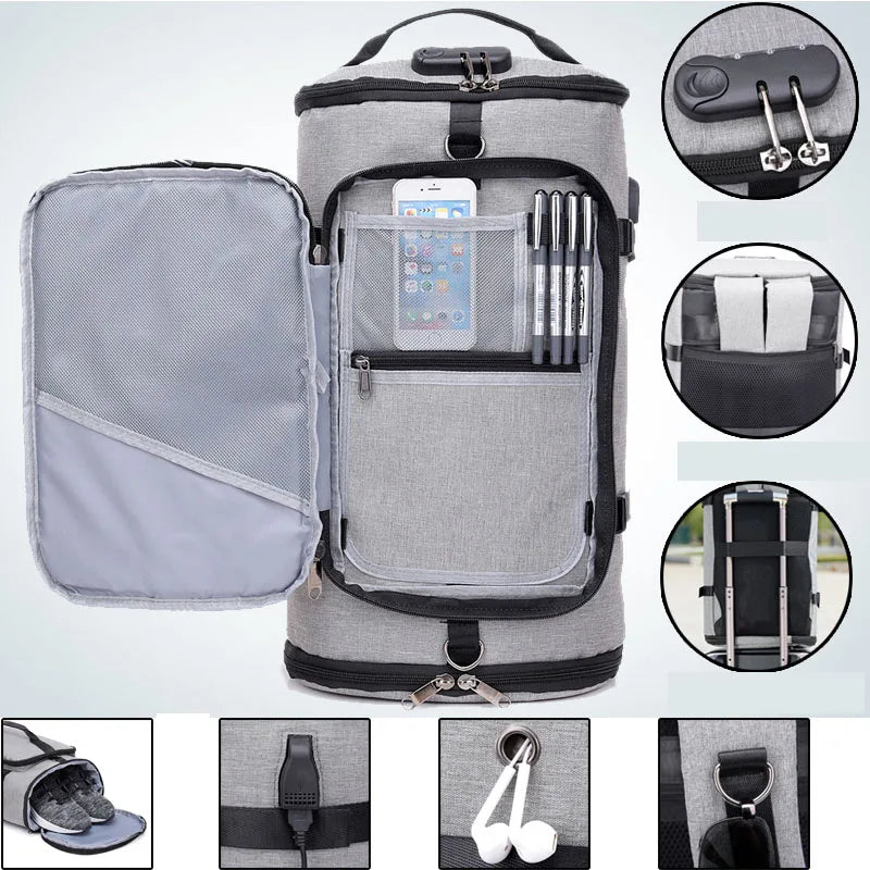 USB Anti-Theft Gym Backpack Bags Fitness Gymtas Bag