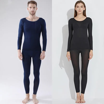 Queenral Long Johns Thermal Underwear Thermo Suit Ultra-Thin Winter Clothes