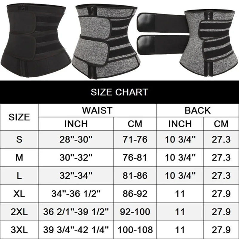 Neoprene Sauna Waist Trainer Corset Sweat Belt for Women Workout Fitness