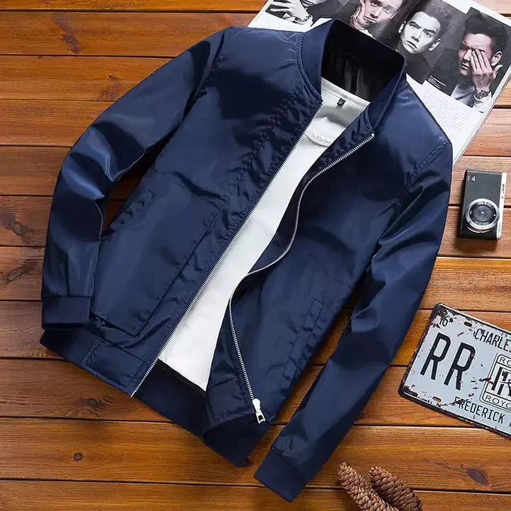 Thin Outwear Casual With Zippers Coats Long Sleeve Spring Men's Jacket