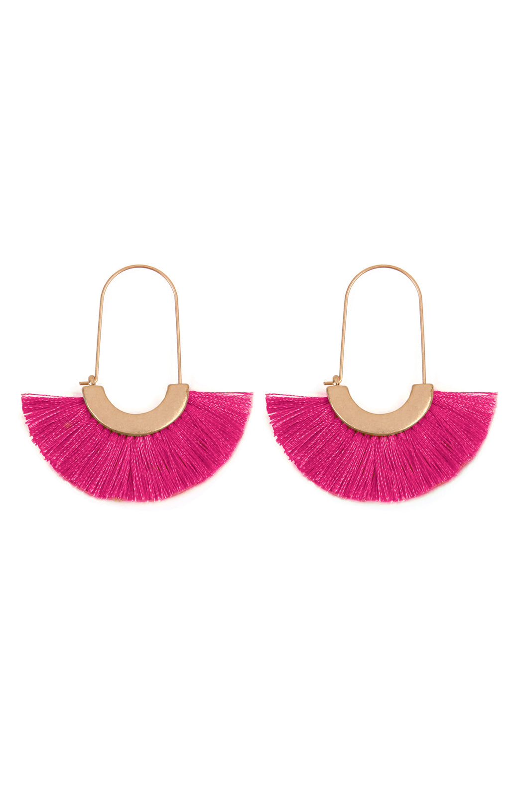 Mye1038 - Fan Shape Drop Hoop Earrings