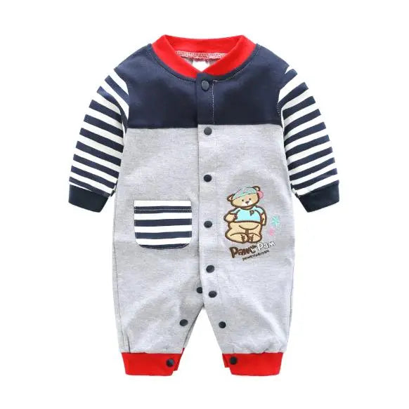 Newborn Unisex Jumpsuits Gentleman Autumn Long Sleeves Rompers