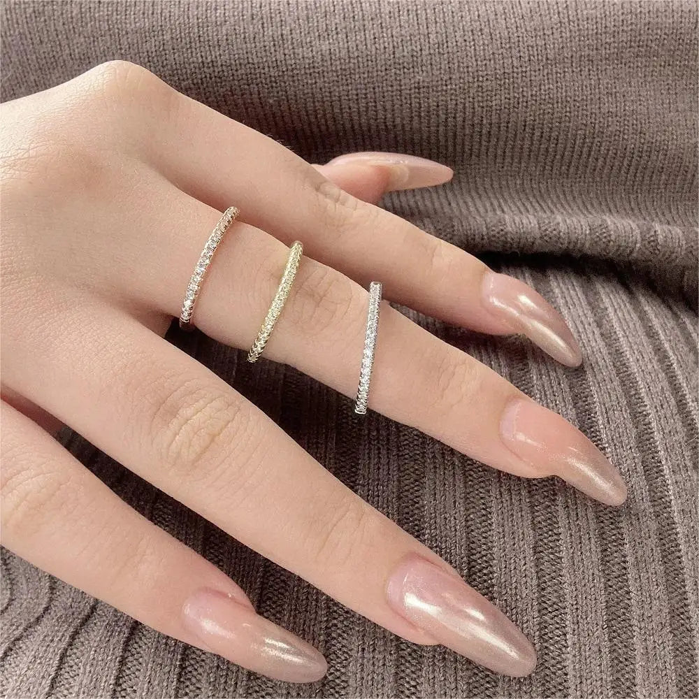 Minimalist Wedding Engagement Rings Slim Thin Dainty Ring