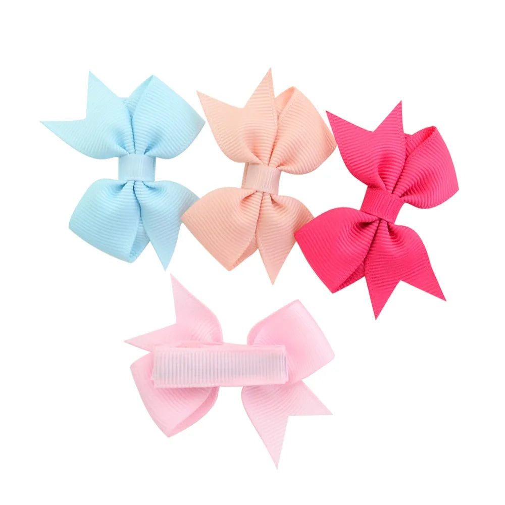 1 Pcs Tiny 2" Pinwheel Hair Bows Alligator Clips Hair Pin