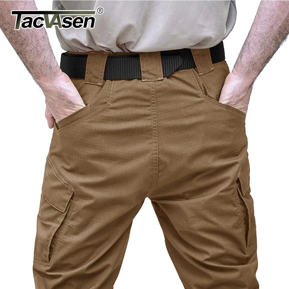 TACVASEN Zipper Pockets Pants Safari Clothing Men‘s Outdoor Cargo Pants