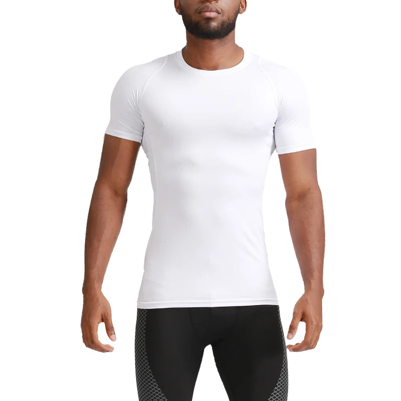 Short Sleeve Men's Athletic Running Compression Training T Shirts Tops