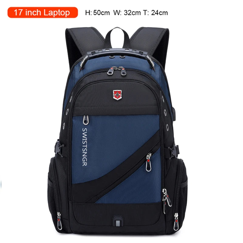 Waterproof 17/20 Inch Laptop Backpack Men Airplane Travel Backpack