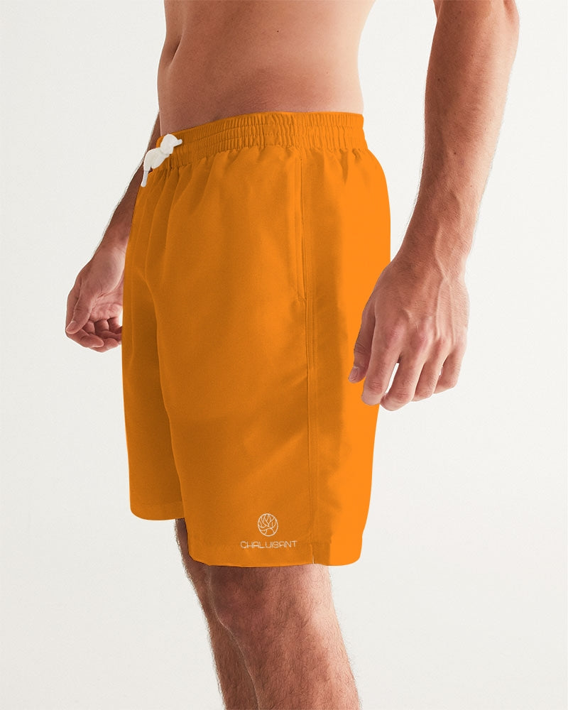 Tangy-Orange 7" Classic Men Swim Trunk