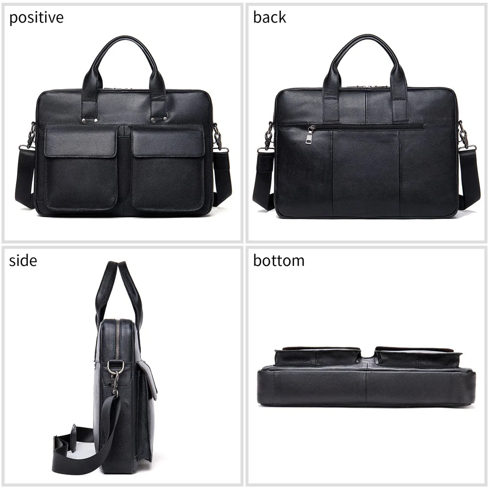 Men's Briefcases Leather Shoulder Bag for Men Handbags