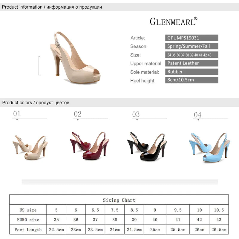 Women High Heels Party Platform Shoes Fish Mouth Spring Pumps Shoes