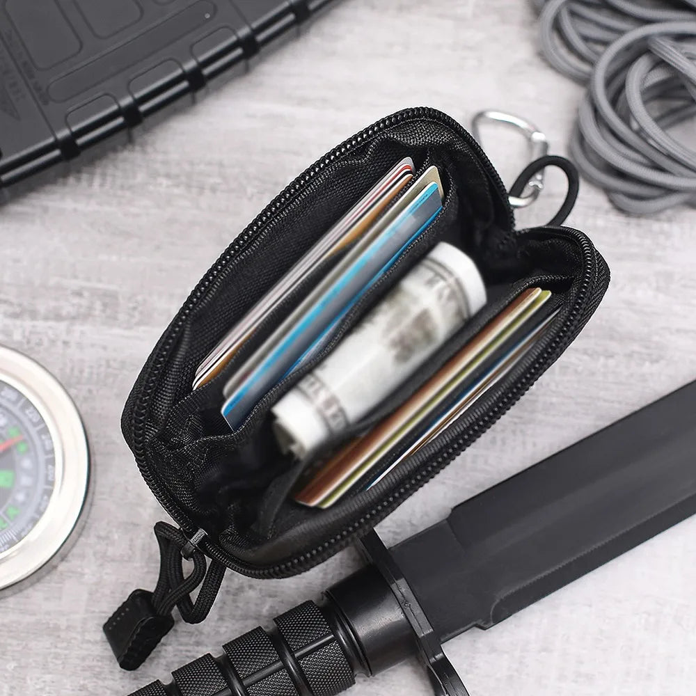 Tactical Card Bag Wallet EDC Molle Pouch Waterproof Key Holder Waist Bag