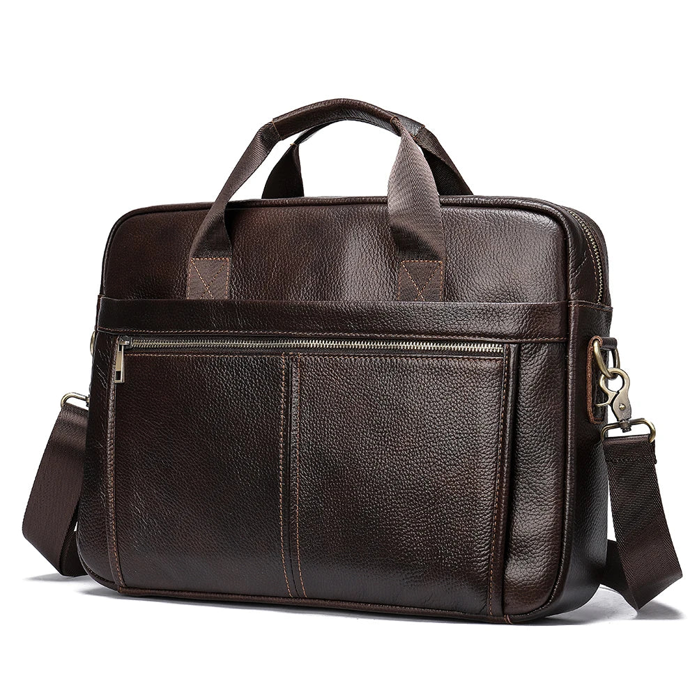 WESTAL Men's Briefcase Men's Bag Genuine Leather Laptop Bag