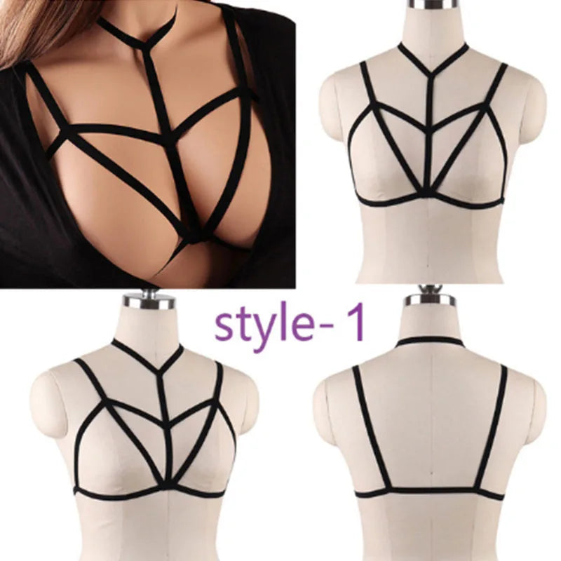 Women Body Harness Bra Fetish Chest Bondage Lingerie Erotic Cage Bra