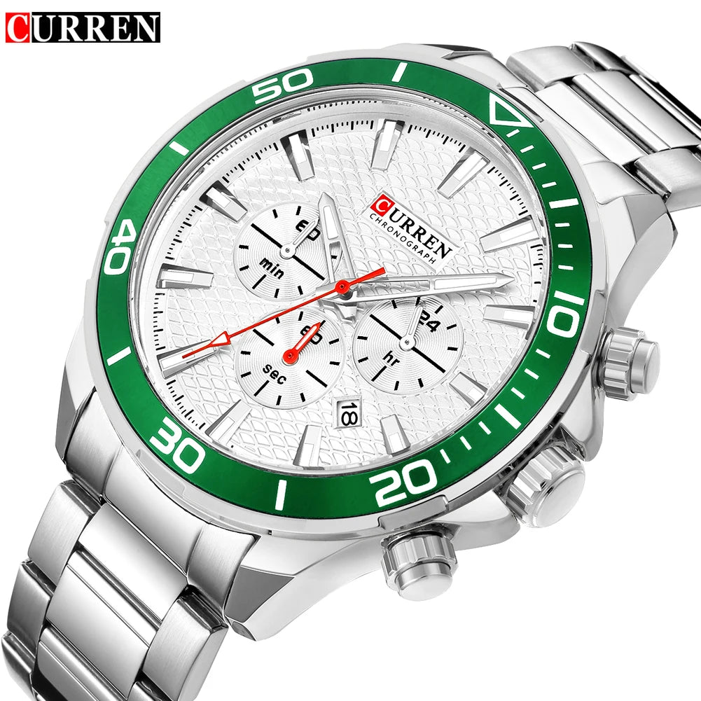 Men's Watch Waterproof Steel Strap Business Watches Men Wrist Montre Homme