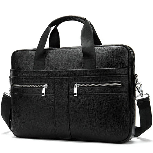 WETSTAL Men's Leather Bag for 14 Laptop Bag Computer Mens Briefacase