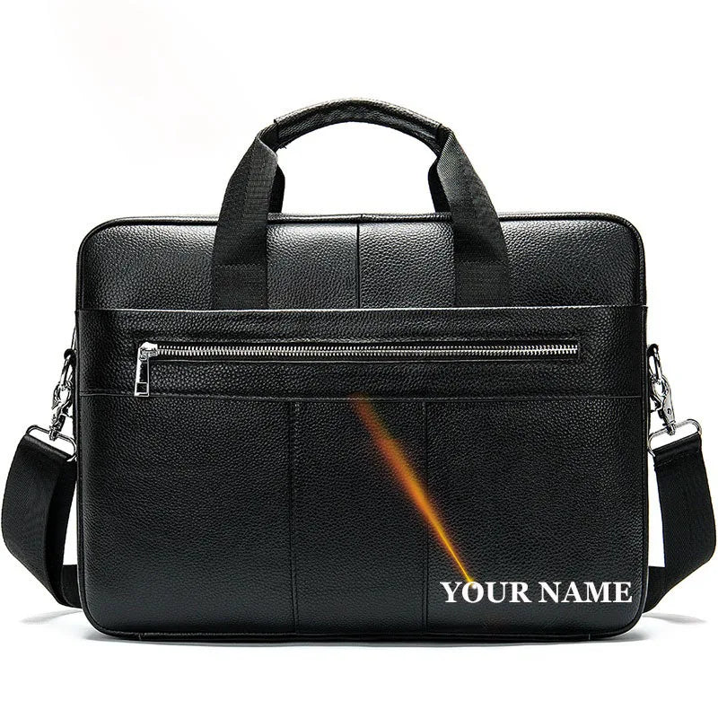 WESTAL Leather Bag Men Laptop Bag Men's Bags Genuine Leather Computer Briefcase