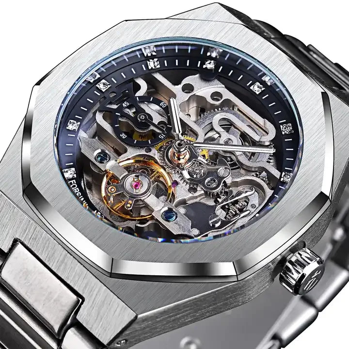 Waterproof Skeleton Mechanical Watch