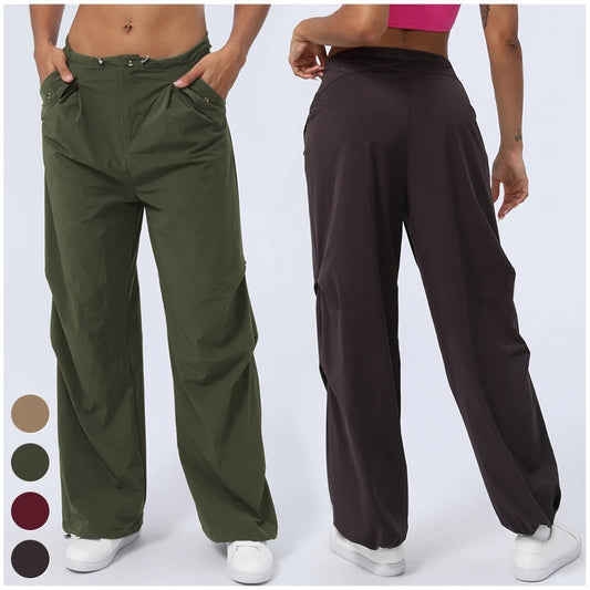 Sports Pants Custom Women's Clothings Loose Straight Trousers Casual High Waist