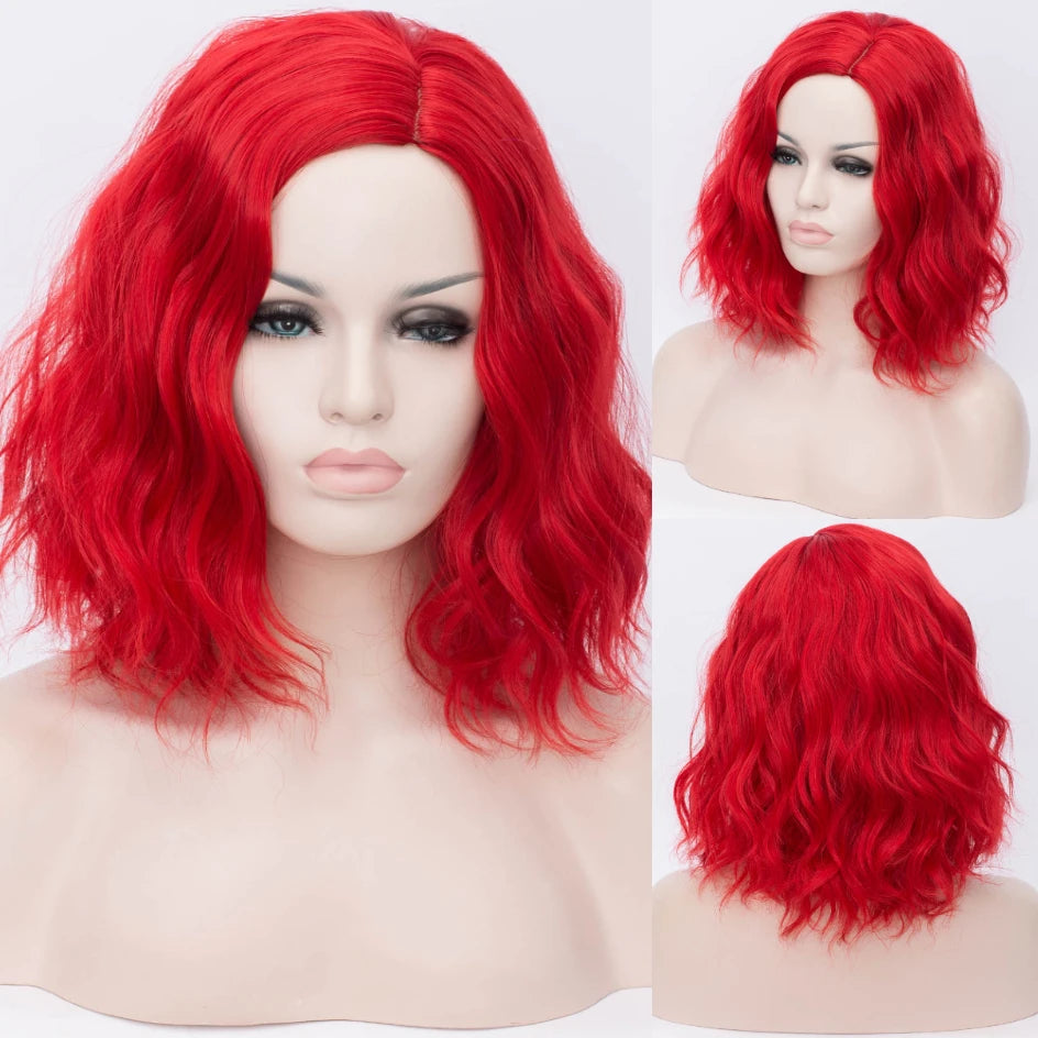 Woman Green Wigs Short Curly Heat Resistant Synthetic wig