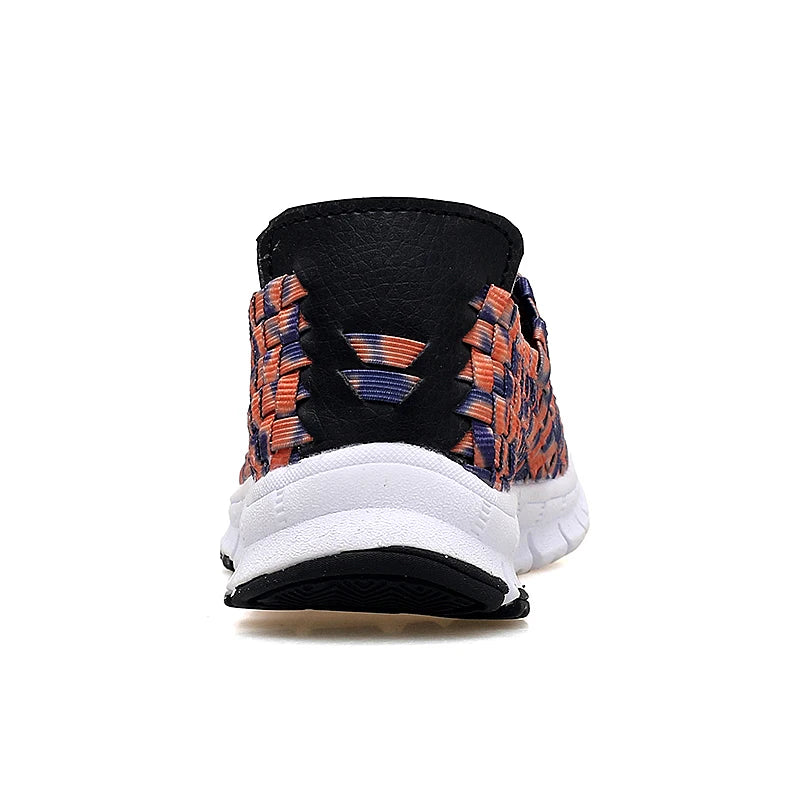 Women Flats Summer Casual Shoes Breathable Sneakers Female Woven Walking Shoes