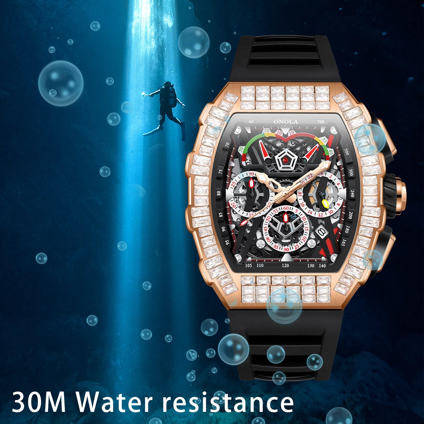 Multifunctional Waterproof Men's Fashion Mechanical Watch Automatic Man Watch