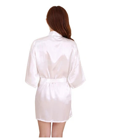 Sexy Large Size Sexy Satin Night Robe Lace Bathrobe Wedding Bride Robes