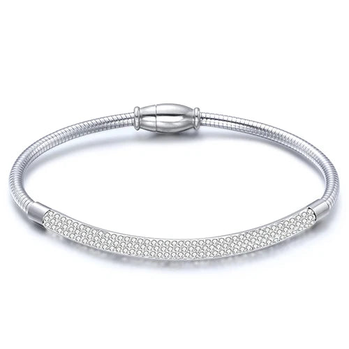 Women Stainless Steel magnetic clasps Bracelet Bangles