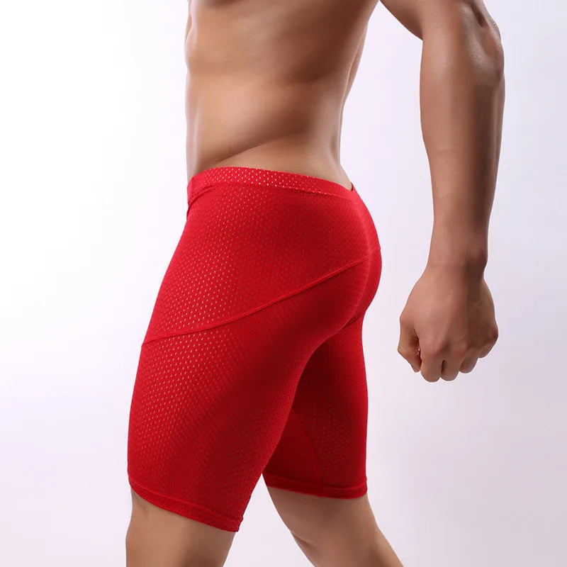 Sexy Sheer Pajama Bottoms Male Gay Sleepwear Shorts Loungewear Leisure Home Wear