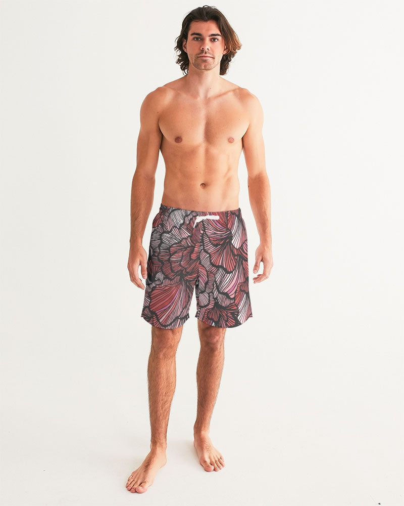 Petal Swirls 7" Classic Men Swim Trunk