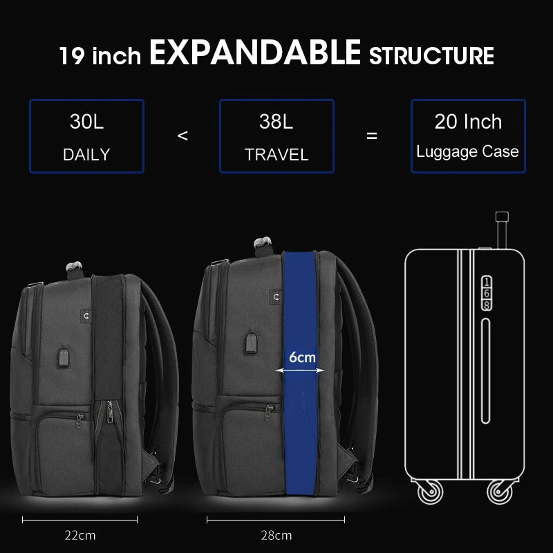 Travel Backpack for Men 14-15.6-19'' Laptop Backpack