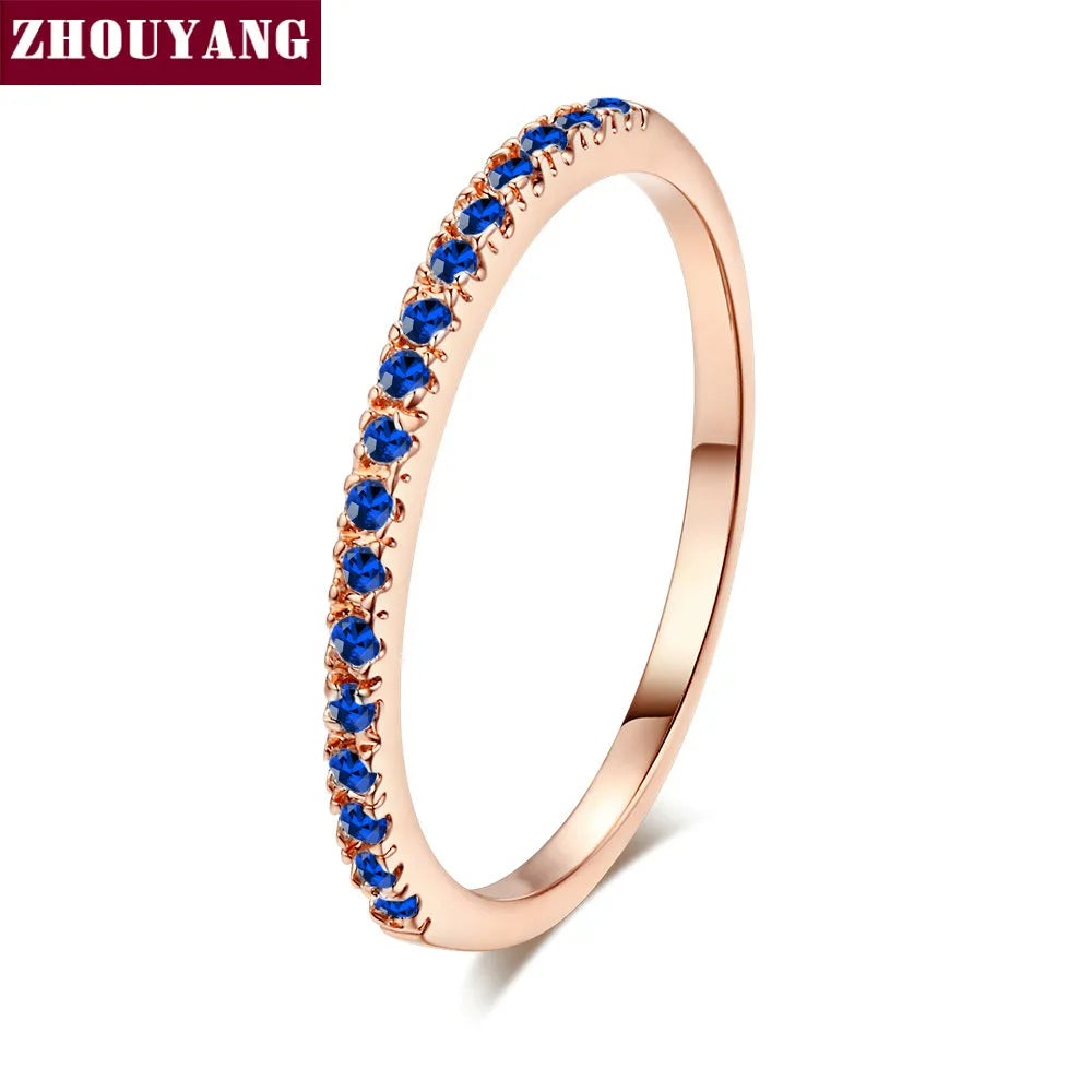 Wedding Ring for Women Man Concise Classical Multicolor Mini Cubic Jewelry