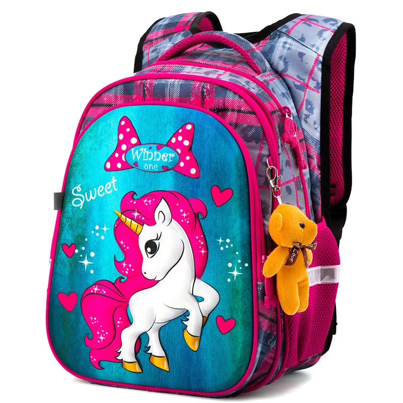 School Bag for Gilrs Cartoon Pattern Orthopedic Backpack Children School Bags