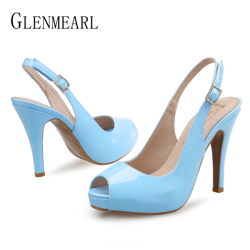 Women High Heels Party Platform Shoes Fish Mouth Spring Pumps Shoes