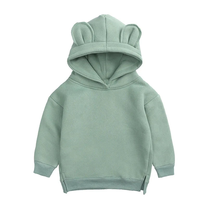 Toddler Baby Kids Boy Girl Hooded Cartoon Ear Hoodie Sweatshirt