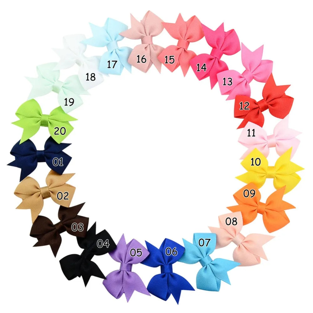 1 Pcs Tiny 2" Pinwheel Hair Bows Alligator Clips Hair Pin