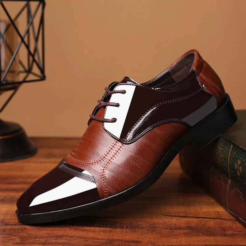 New Classic Leather Men'S Suits Shoes Fashion Slip on Dress Shoes Men Oxfords