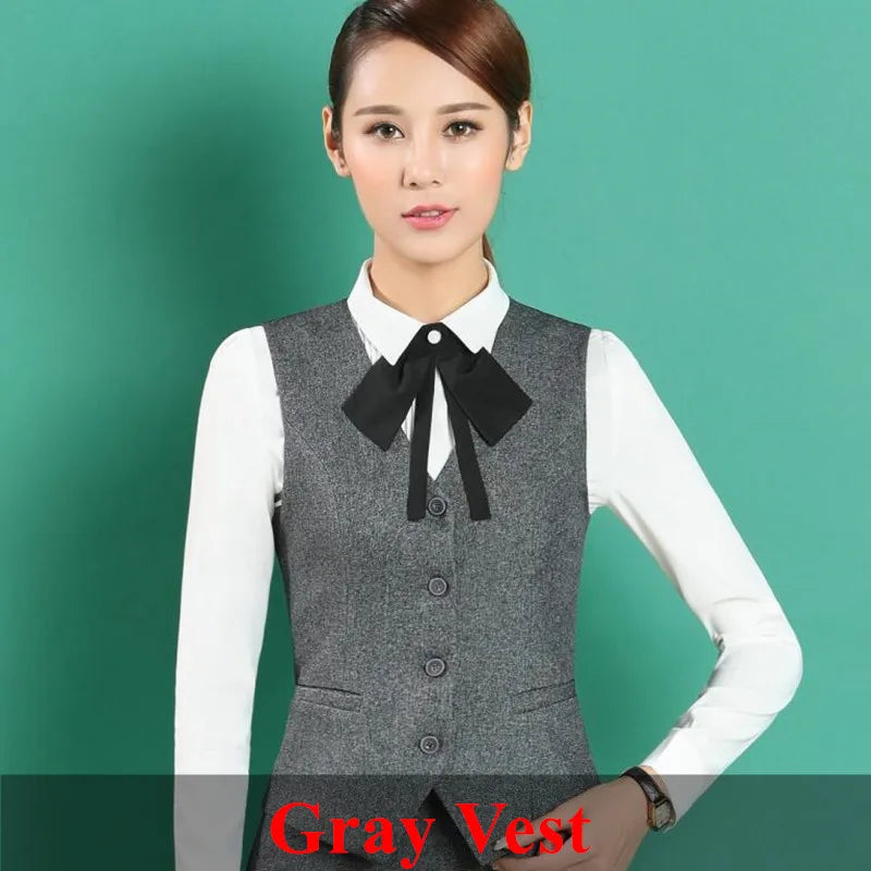 Women Stripe Vest Clothes for Office Ladies Fashion Tops Work Wear