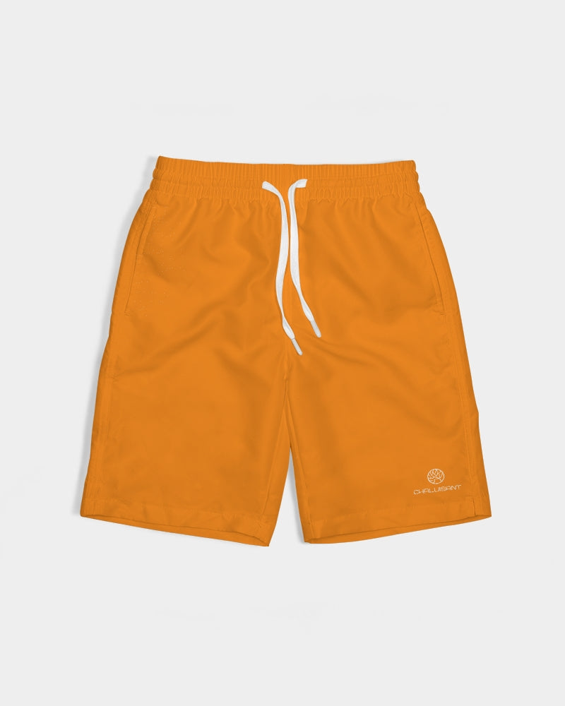 Tangy-Orange Kid's Swim Trunk