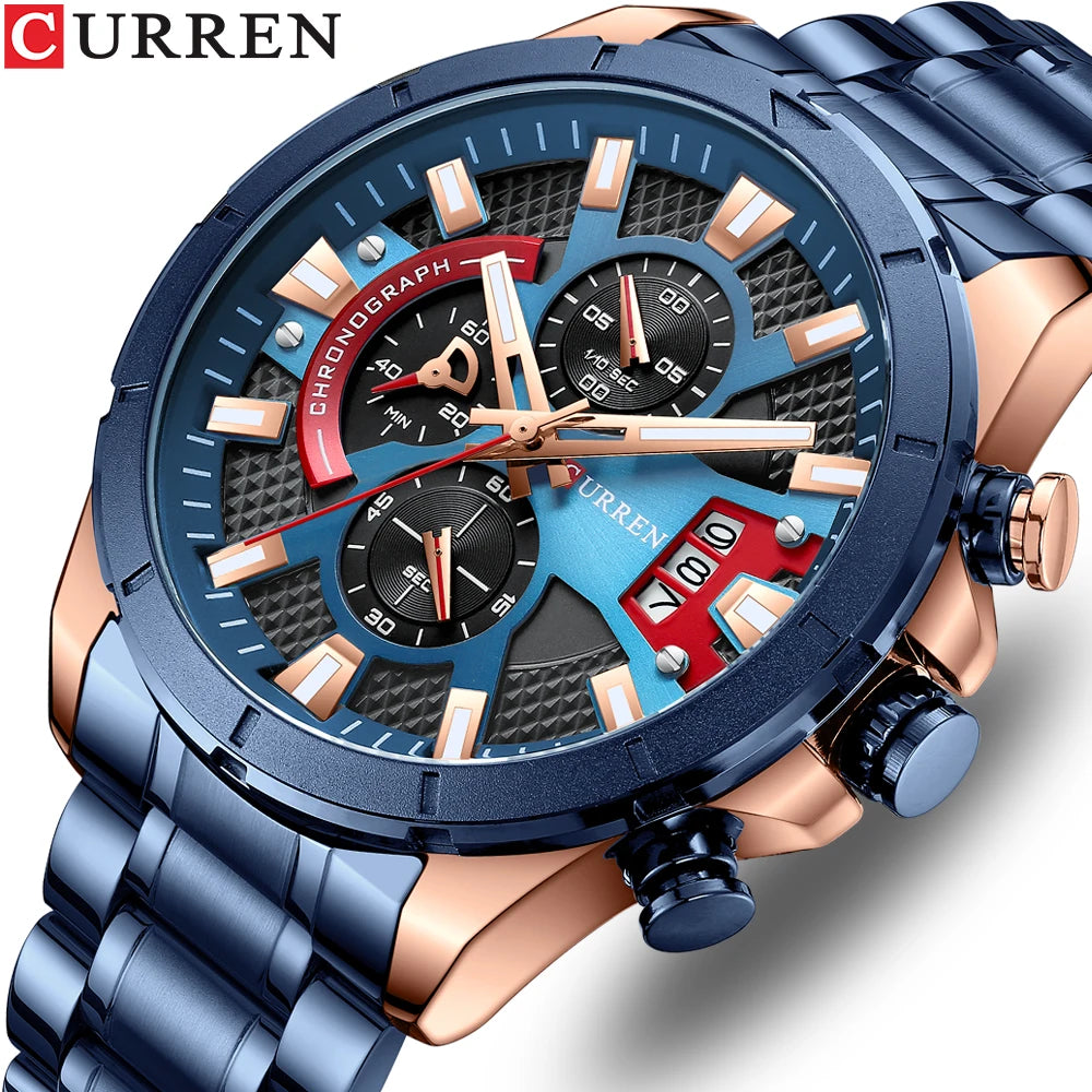 Stainless Steel Watches Sport Men's Wristwatches Relogio Masculinoa