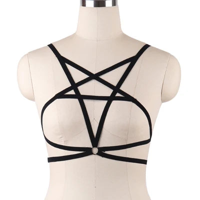 Women Body Harness Bra Fetish Chest Bondage Lingerie Erotic Cage Bra