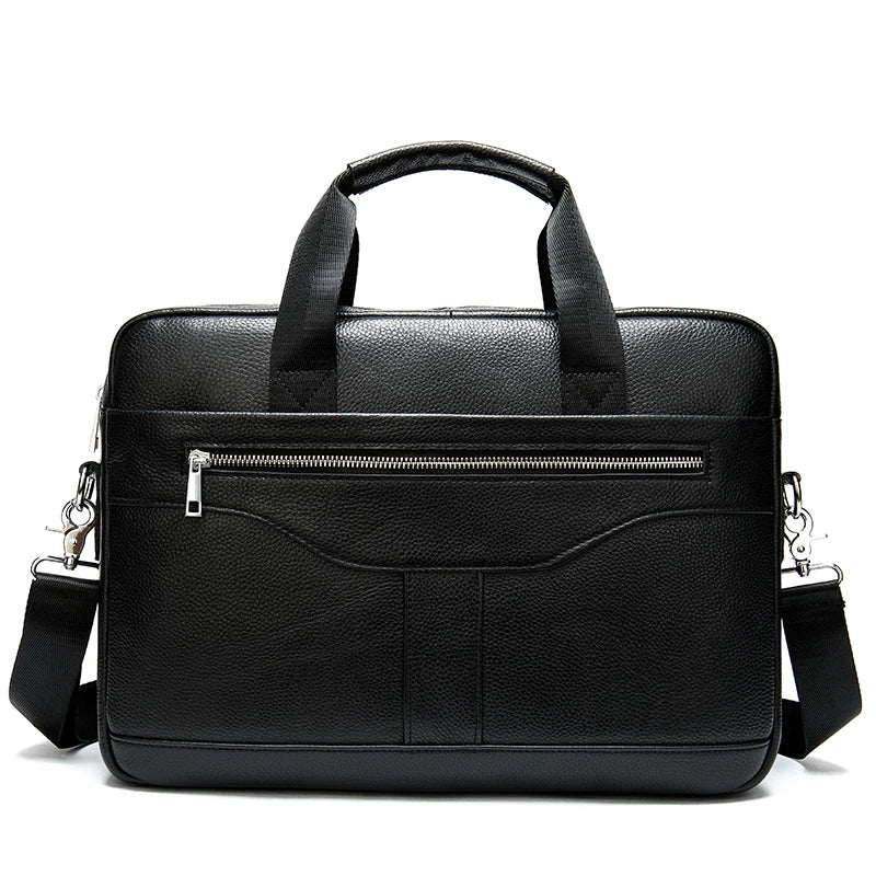 WESTAL Men's Briefcase Men's Bag Genuine Leather Laptop Bag